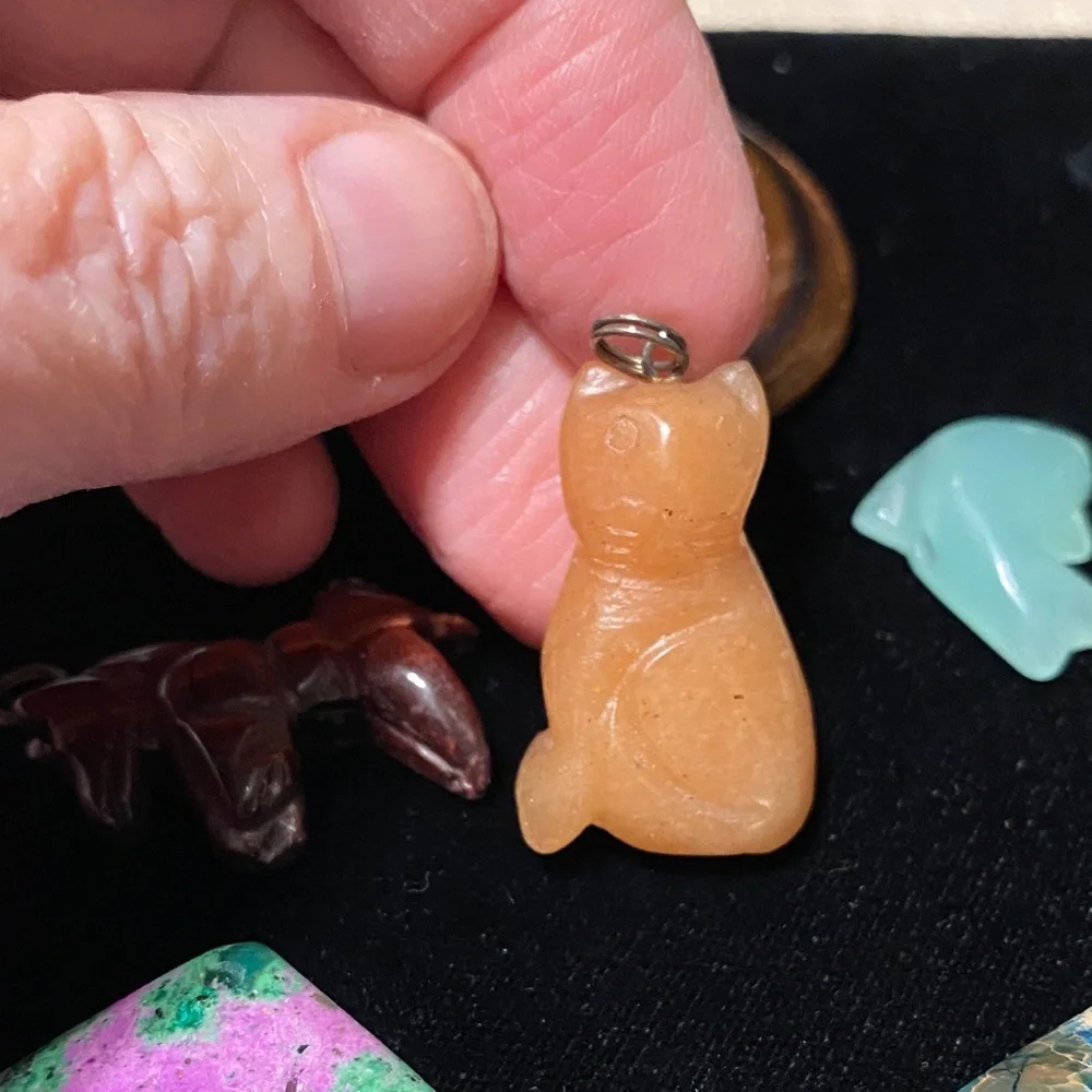 Natural Colorful gemstone pendant stones for jewelry makers